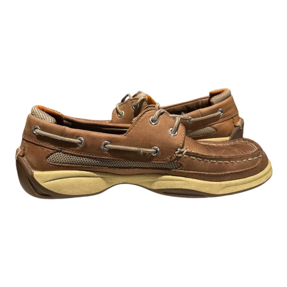 SPERRY Billfish 3-Eye Boat Shoes Brown Leather Men’s Size 9 M Casual Deck Dock - Picture 8 of 9